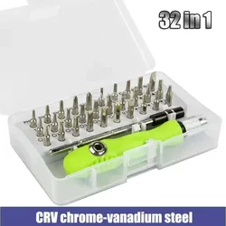 Hot 32 In 1 Precision Screwdriver Set Mini Magnetic Multitool Screwdriver Bits Kit Phone IPad Camera Star Hex Hand Tools Repair