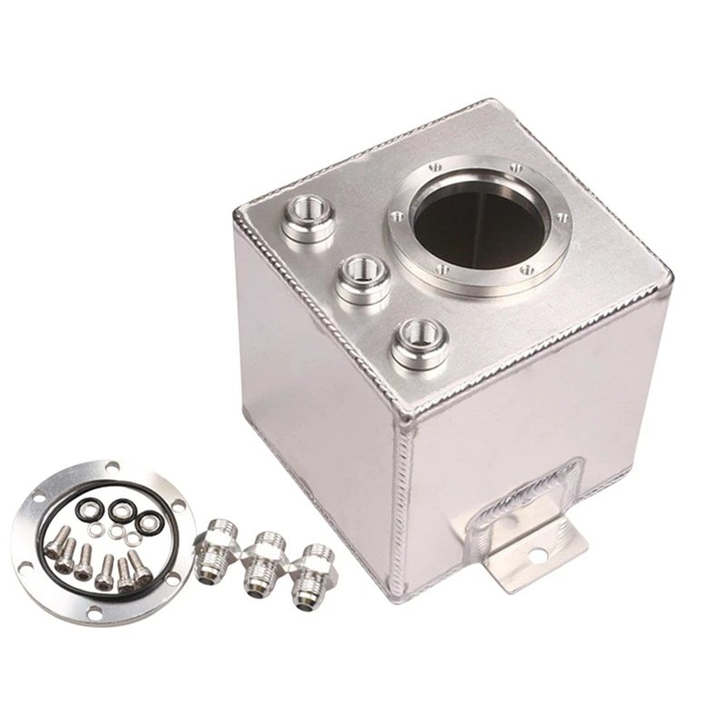 Mega Sale 2L Billet High Flow Swirl Fuel Surge Pot Tank AN6+044 External Fuel Pump