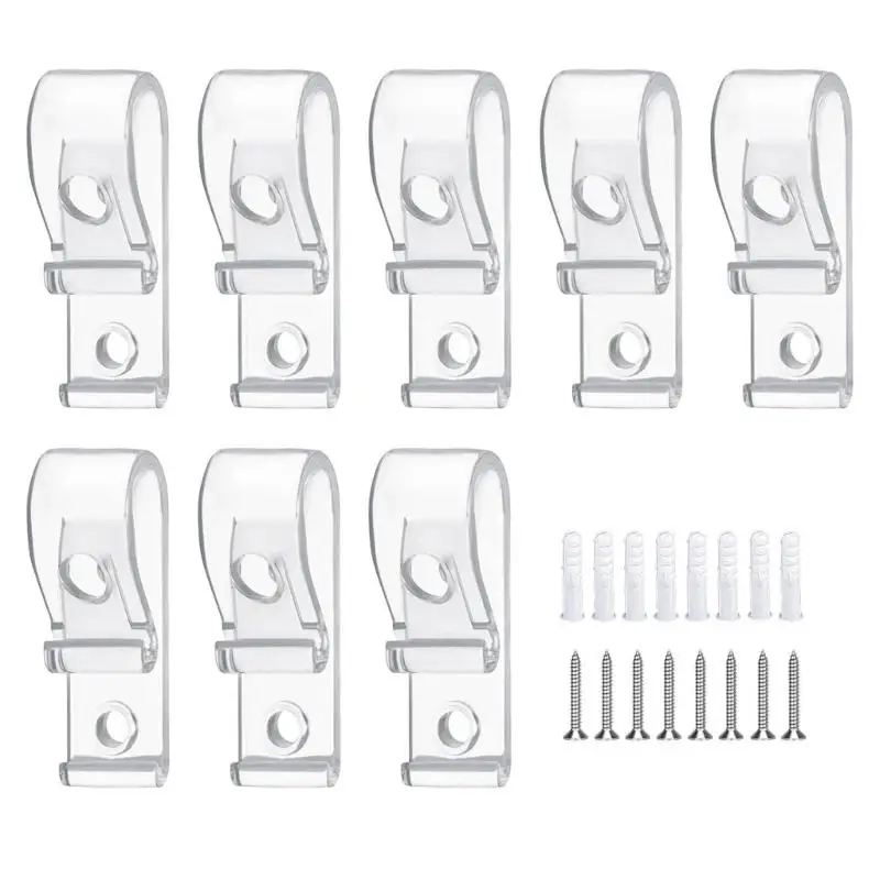 652F 3/8pcs Safety Hook Safety Blind Fasteners for Blinds Easy Mounting Provide Reliable Hold On Window Treatments