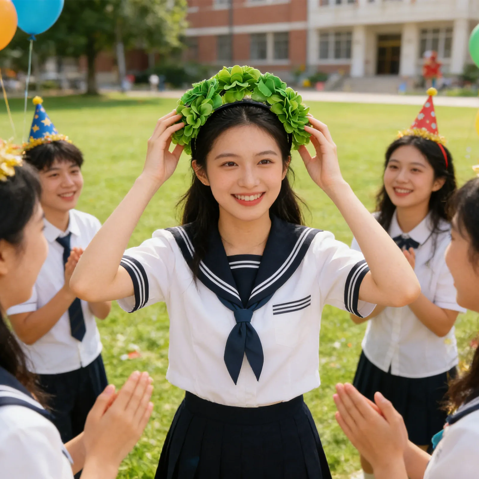 

4Pcs Saint Patricks Day Headband Set Green Floral Crown Hair Comb Clip Irish Hair Accessories Holiday Festival Parties