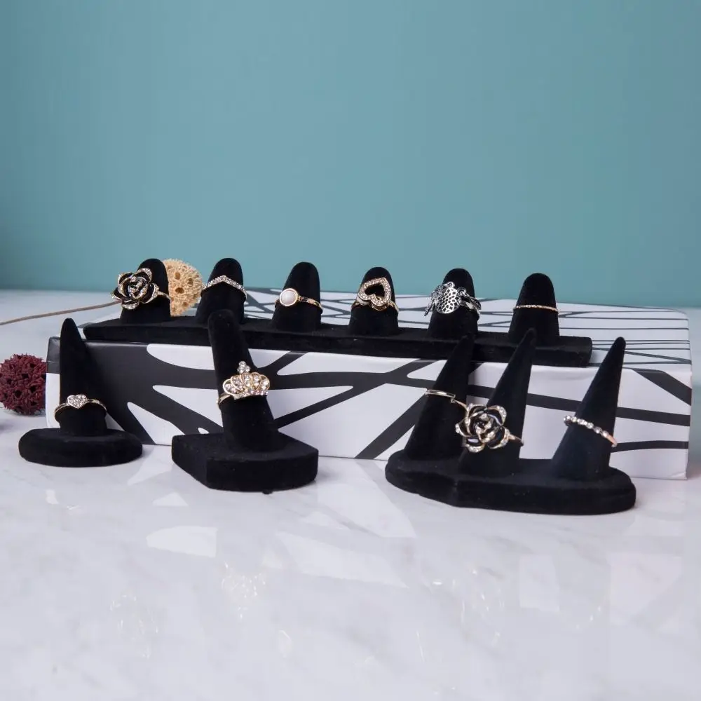 

Простой органайзер для колец, держатель для дисплея, браслет, бархатная стойка для демонстрации ювелирных изделий, украшения для хранения колец, подставка для женщин