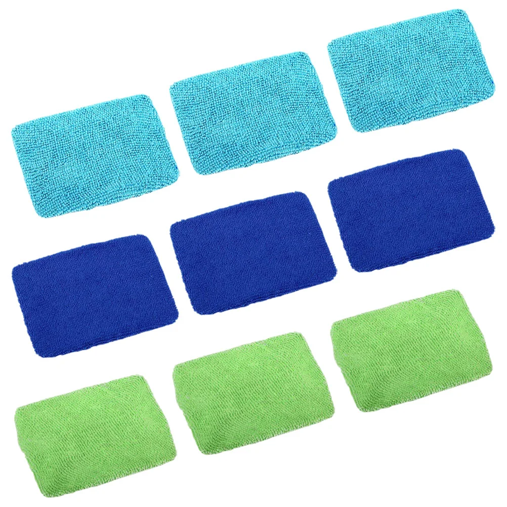 9 Pcs Windshield Cleaning Scraper Replaceable Cloth Car Window Wiper Dust Removal Tool Glass Cleaner Auto Window Washer