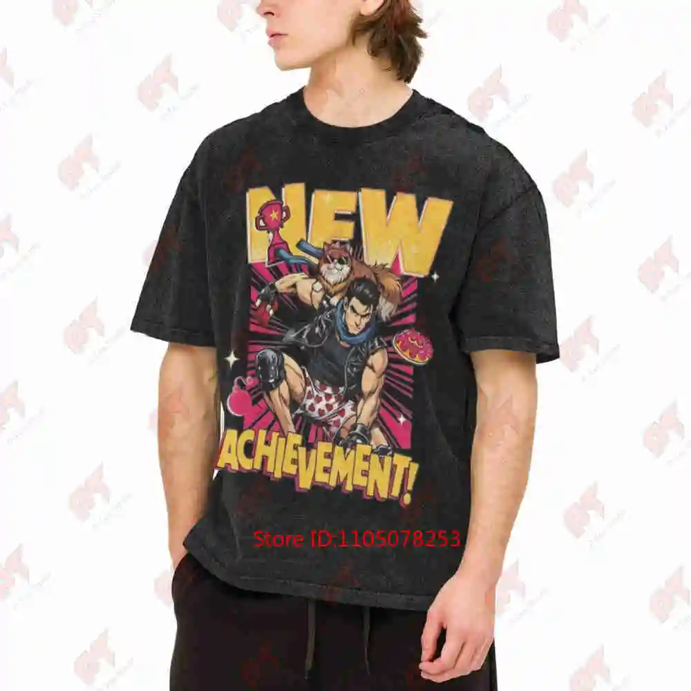 Princess Donut And Mongo New Achievement Dungeon Crawler Carl Bookish Video Game Vintage Washed Tee Pure Cotton T-Shirt