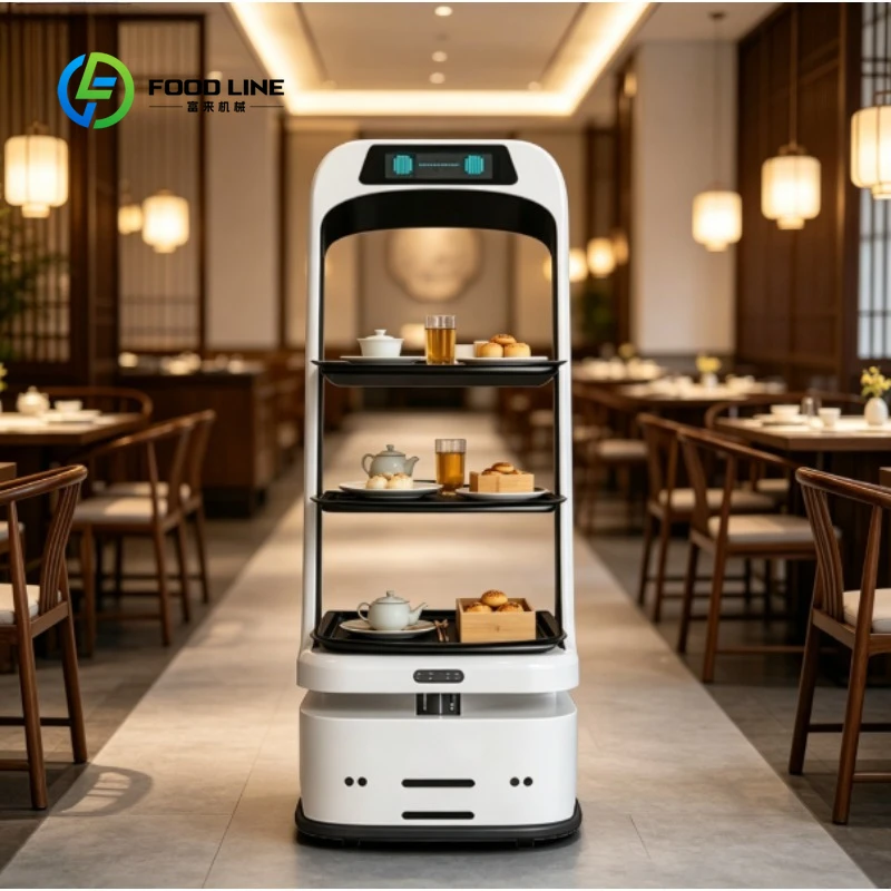 Custom Smart Restaurant Food Rolling Delivery Train Automatic Conveyor Serving Cart for Catering Shop Dining Hall Service