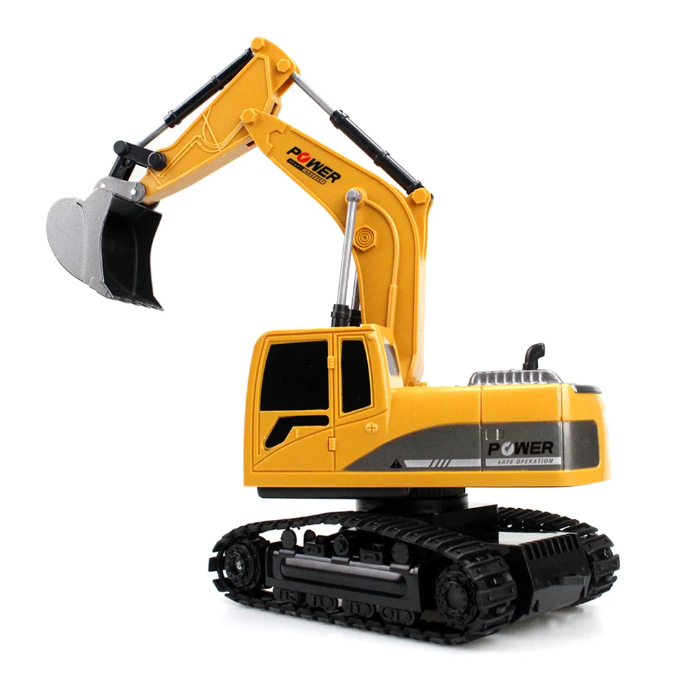 1:24 5 Channels Wireless Electric Excavator Construction Tractor Excavator Toy Transmitter (Plastic)