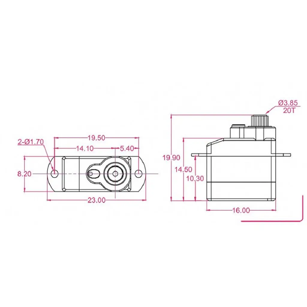 Servo Digital de bajo voltaje 3x2G para Orlandoo Hunter OH35P01 Kit pieza de actualización