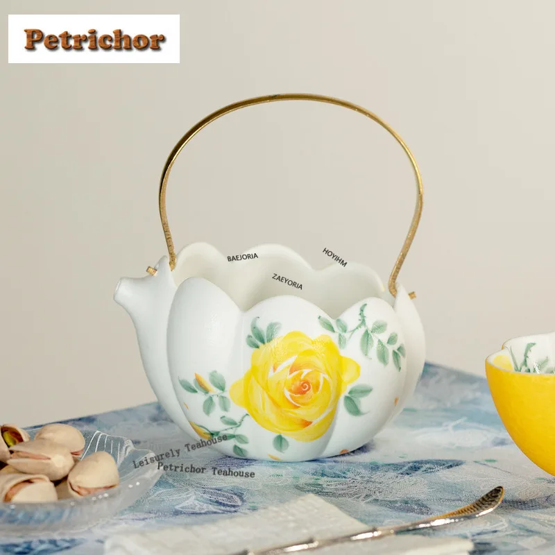 

180ml Hand-painted Rose Tea Pitcher Divide Tea Serving Cup Fair Cup Cha Hai Dispenser Justice Cup Fair Mug Tableware Supplies