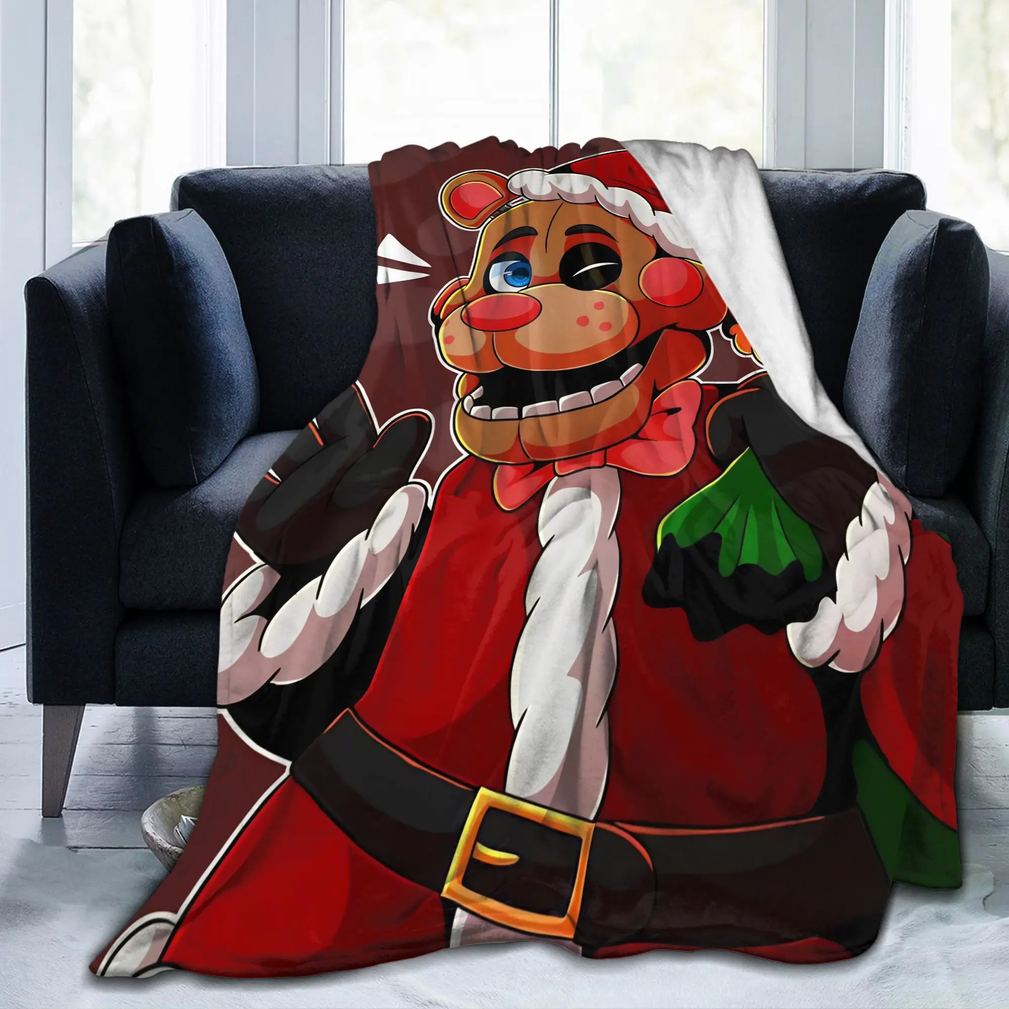 FNAF At Freddys Blankets Coral Fleece Plush Print   Multifunction Ultra-Soft Throw Blankets for Home Couch Plush Thin Quilt