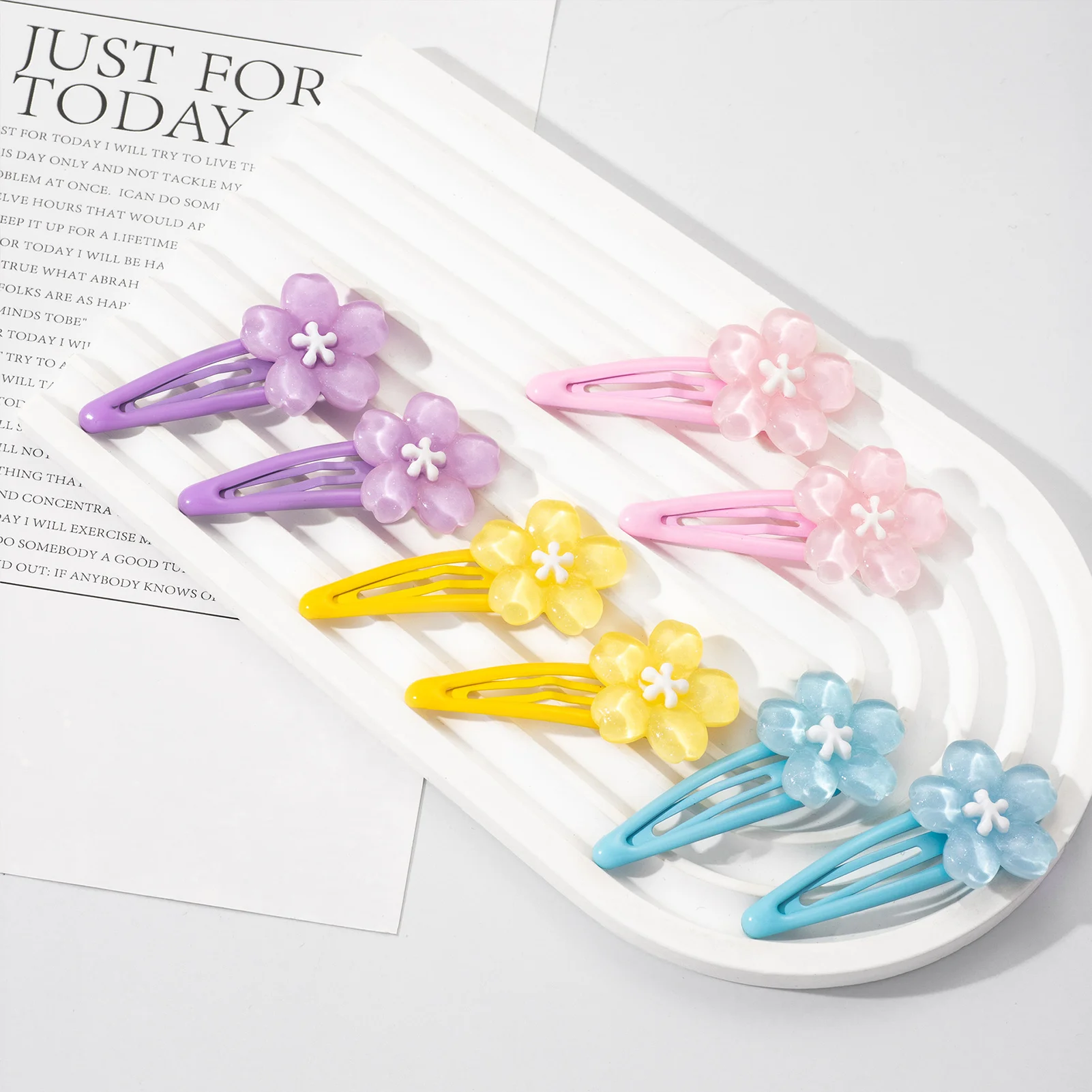 1 Pasang Jepit Rambut Lucu Musim Panas Merah Muda Jepit Rambut Bb Bunga Warna Jelly Pastel Jepit Rambut Samping Lucu untuk Aksesori Rambut Wanita Anak Perempuan
