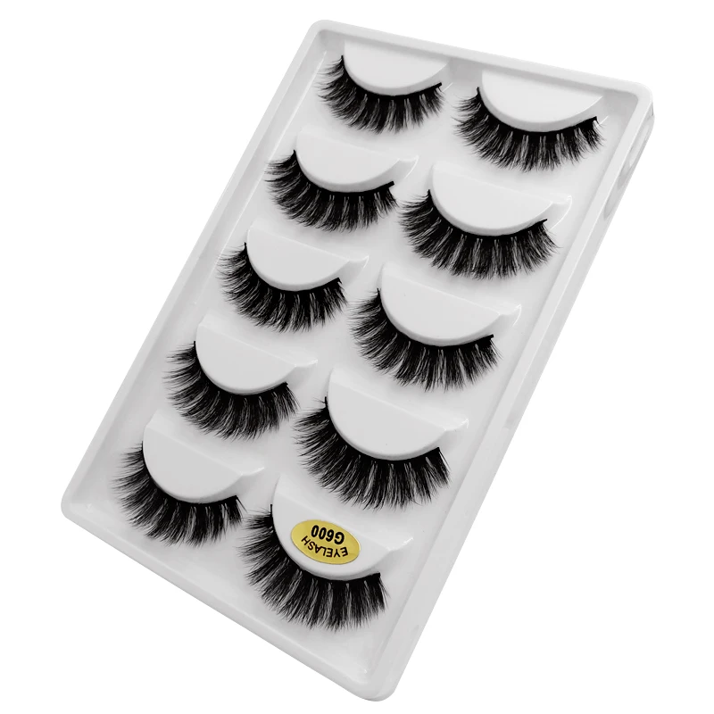 YSDO 5 Pairs False Eyelashes Lashes Natural Fluffy Faux Mink Eyelashes Cilios Mink 3d Soft Lashes Thick Faux Cils Maquiagem