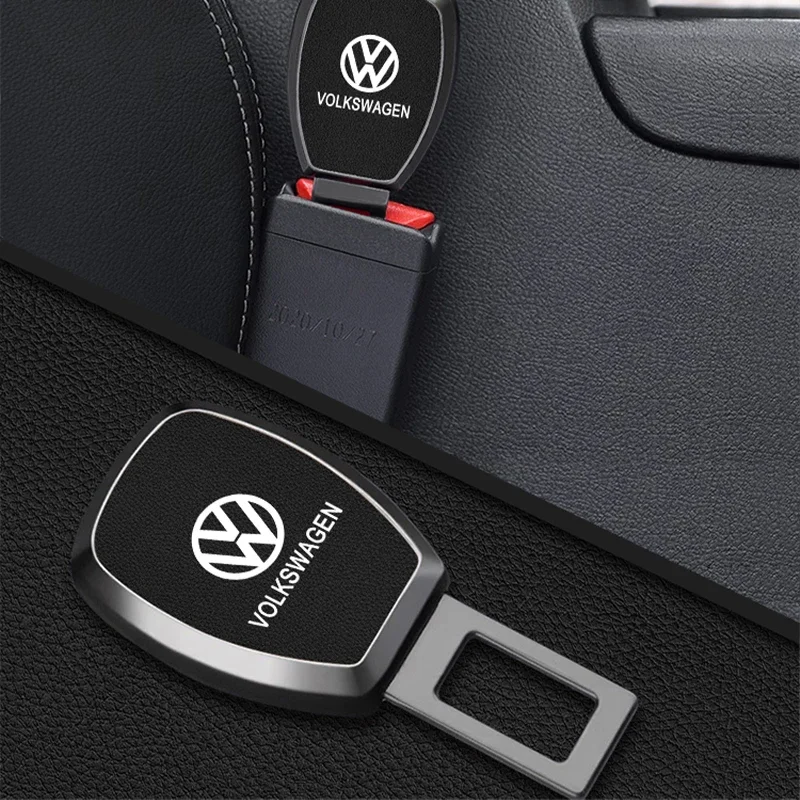 Car emblem Badge 1/2Pcs Car Safety Belt Extender Buckle Plug Seatbelt Clip Car Accessories for Volkswagen