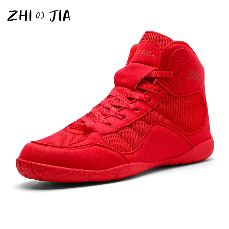

Men's Breathable and Non slip Sneaker High-Quality Wrestling and Boxing Shoes Fashionable High Top Shoes Competition Shoes 39-46