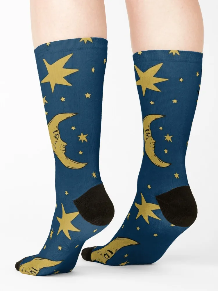 90s Whimsi-goth Celestial Sun And Moon Pattern Socks Sports with print cool Lots Socks Woman Men's