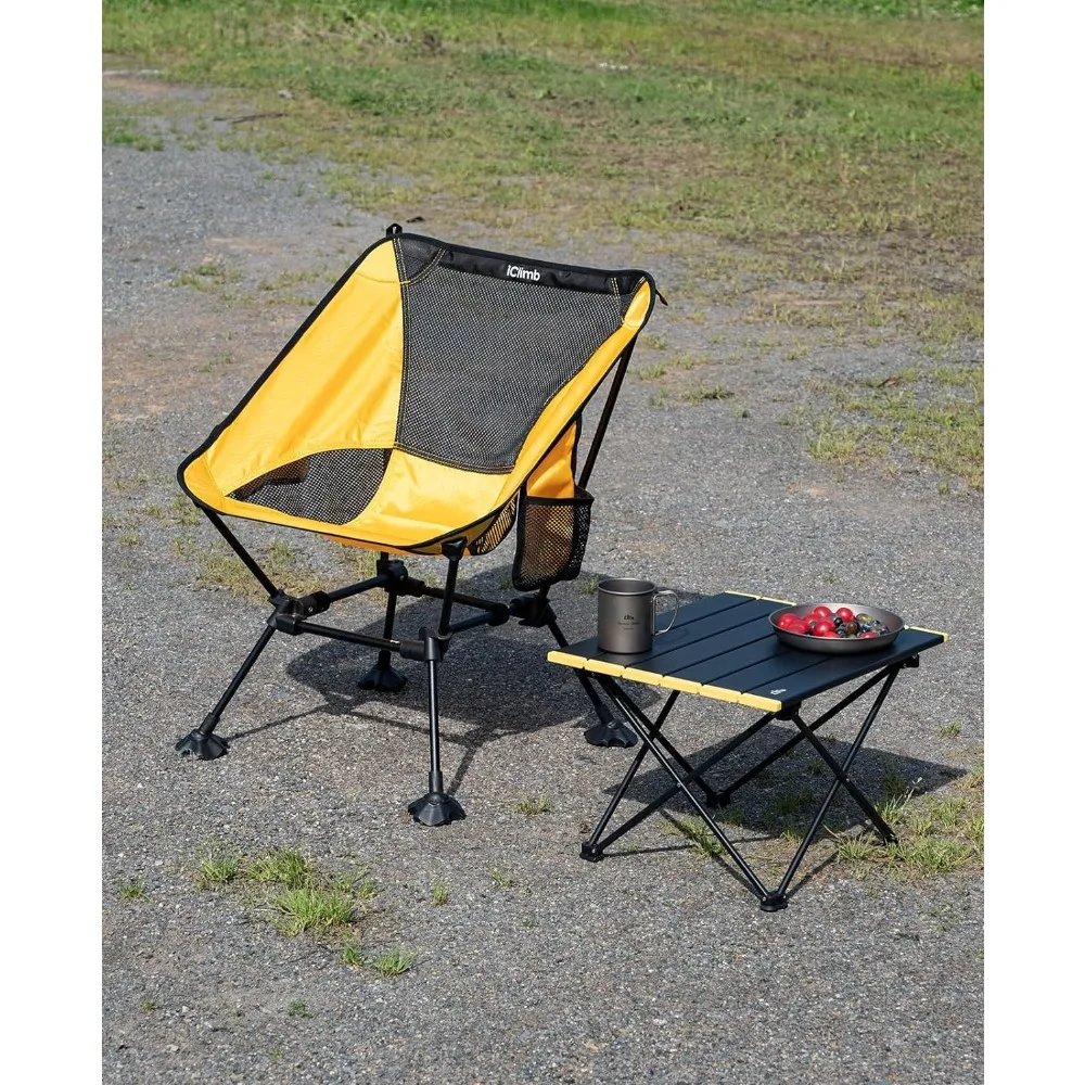 Ultralight Compact Camping Folding Beach Chair with Anti-Sinking Large Feet and Back Support Webbing