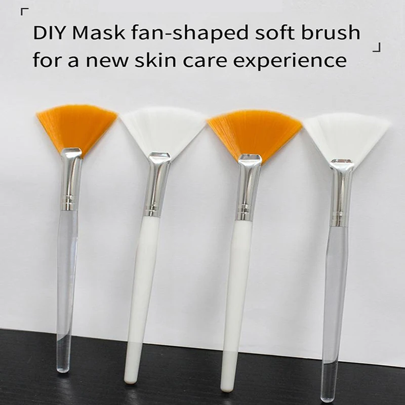 2pcs Facial Mask Brushes Fan Makeup Brushes Portable Mask Brushes Cosmetic Tools for Women Flexible Facial Soft Mask Applicator