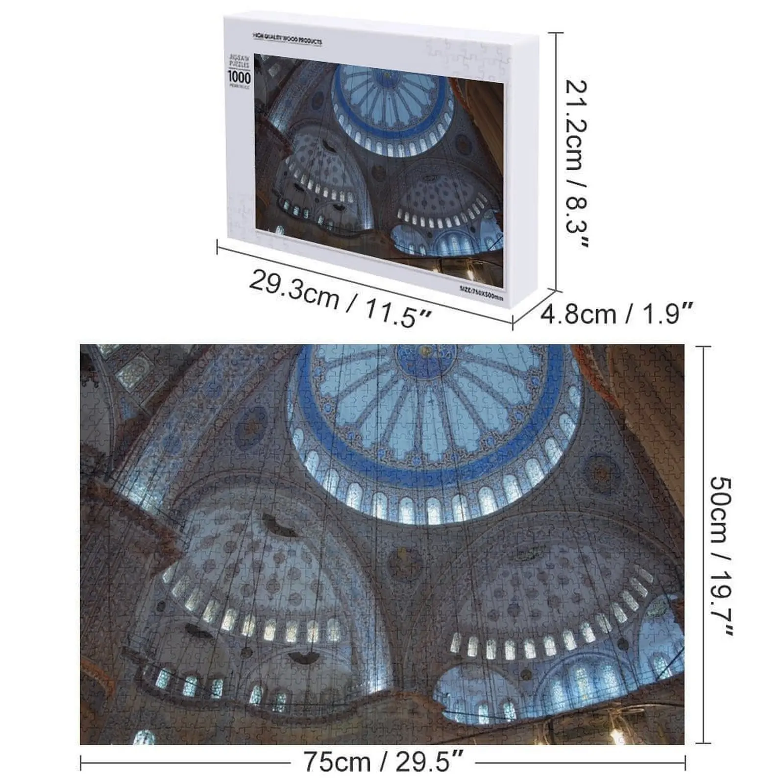 Interior de mezquita azul, arquitectura otomana, Estambul, Turquía Rompecabezas Imagen infantil personalizada Rompecabezas con nombre personalizado