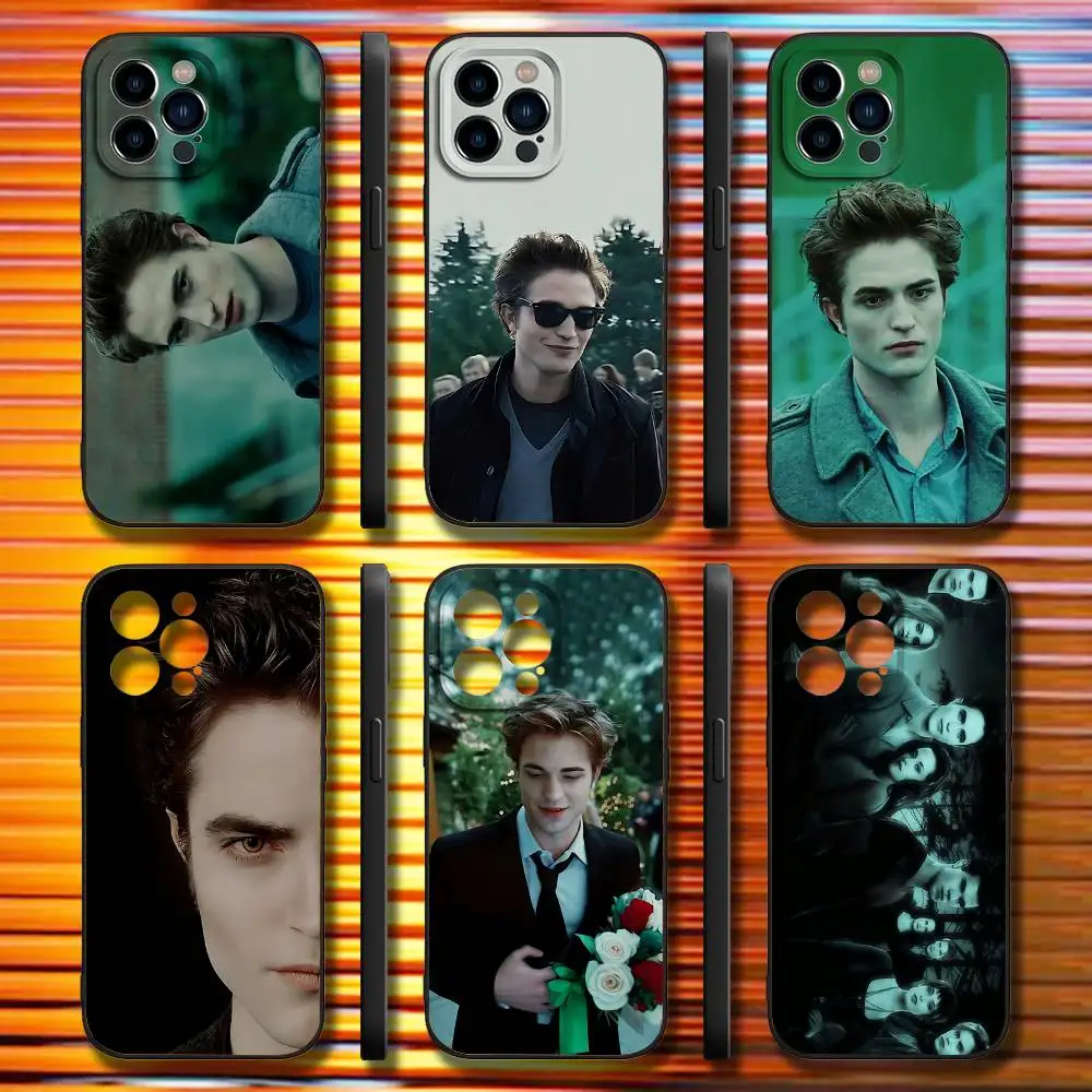 

T-Twilight Edward Phone Case For iPhone 16,15,14,13,12,11,Pro,Max,Plus,X,XS,SE4,E,Mini,Soft Black Case