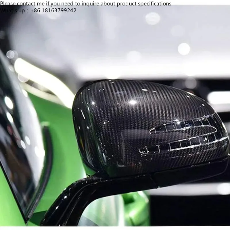 

2pcs/Carbon Fiber Mirror Cover Rearview Mirror Shell Cap Modification Accessories for Mercedes Benz SLK R172 GT SLC