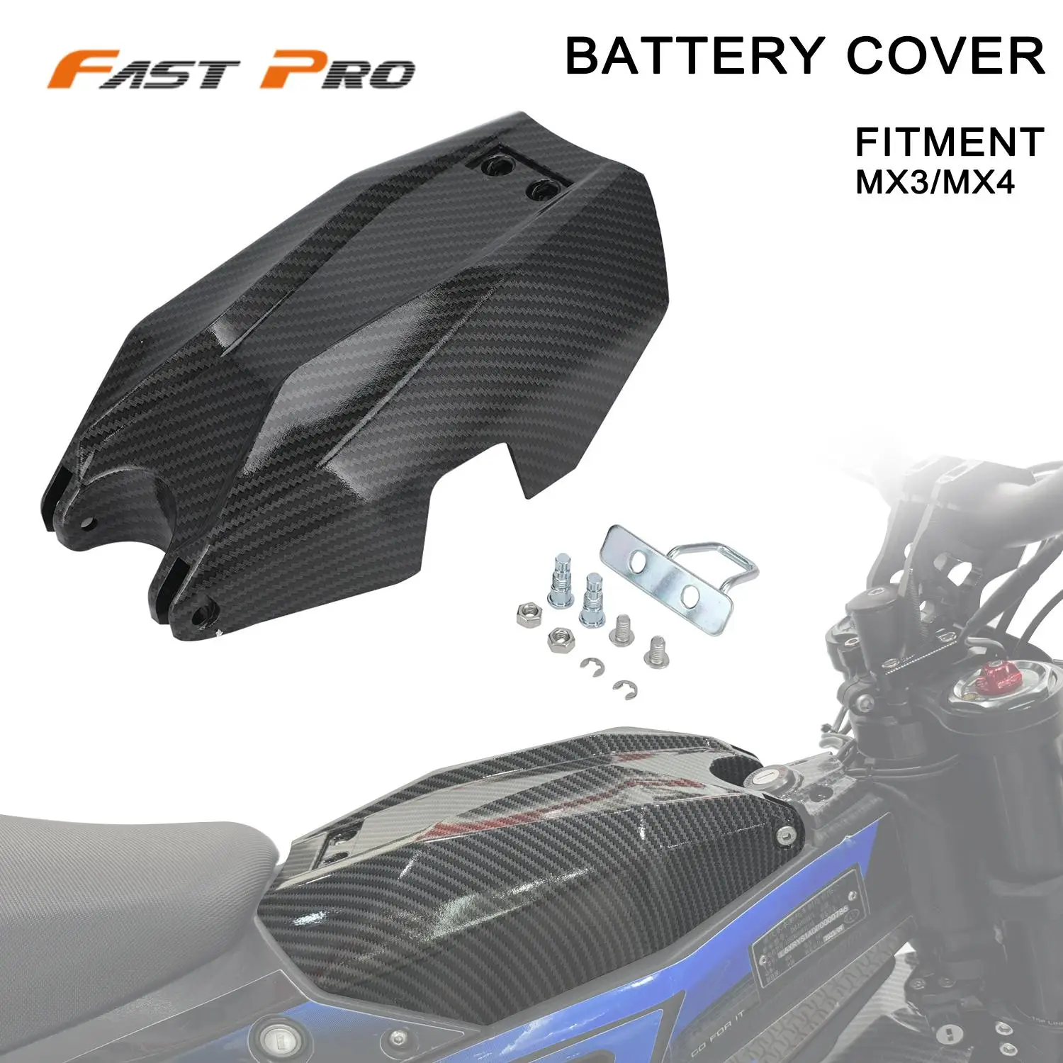 

Battery Cover Fairing Durable Motorcycle Accessory Carbon Fiber For Talaria Sting MX3/MX4 Plastic Electric Vehicle Dirt Pit Bike