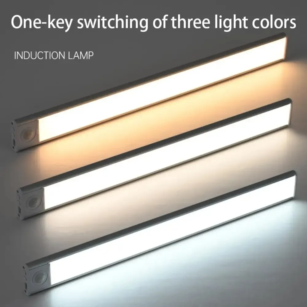 Night Light 20/30/40/50cm Ultra Thin LED Light Cabinet Light Motion Sensor Wireless Type-c For Kitchen Bedroom Wardrobe Lighting