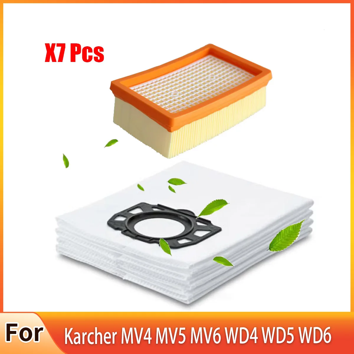 Parti per aspirapolvere per Karcher MV4 MV5 MV6 WD4 WD5 WD6 per Karcher WD4000 a WD5999 Sacchetti per la polvere e filtro