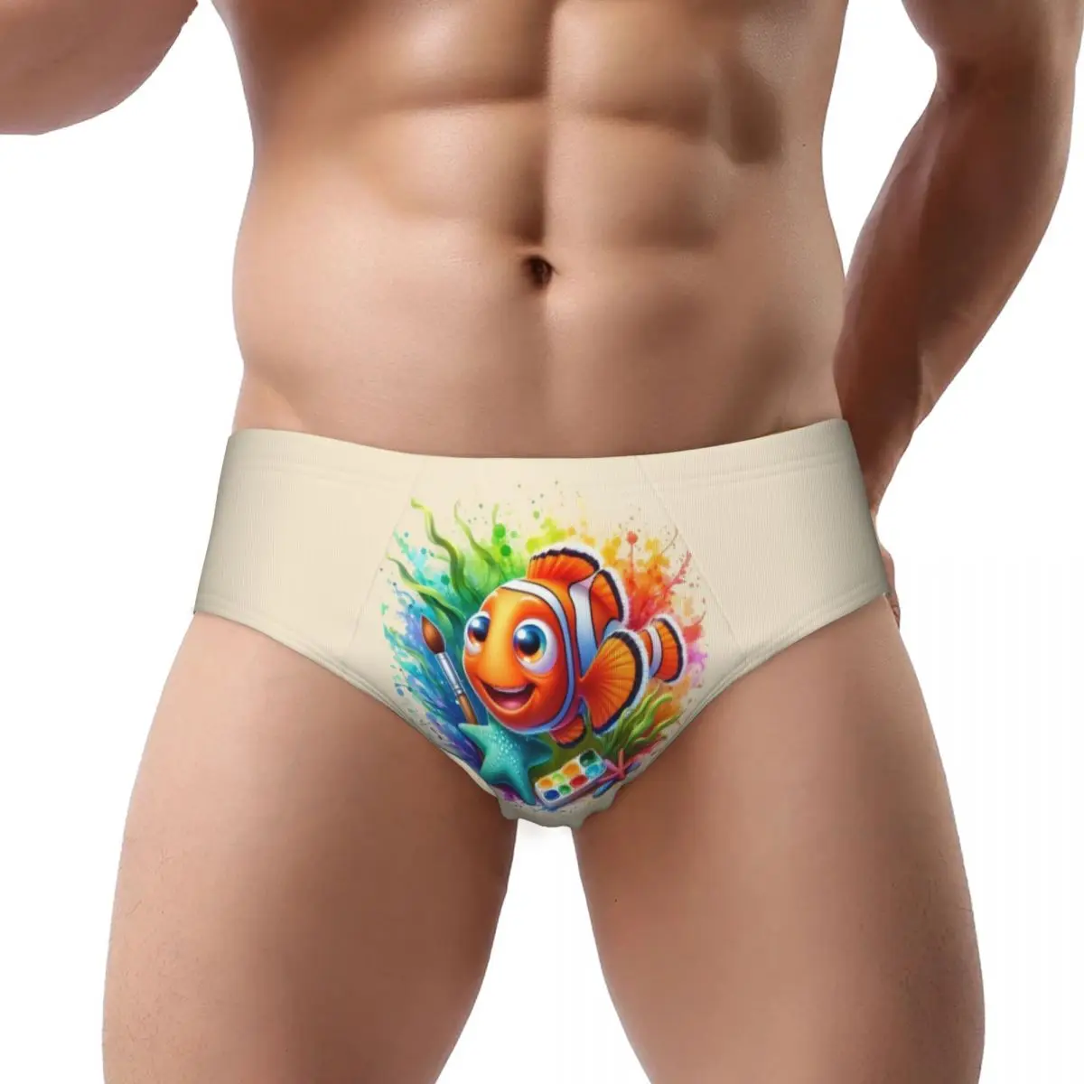 Custom Finding Nemo Briefs Underwear Mens Breathable Stretch Underpants