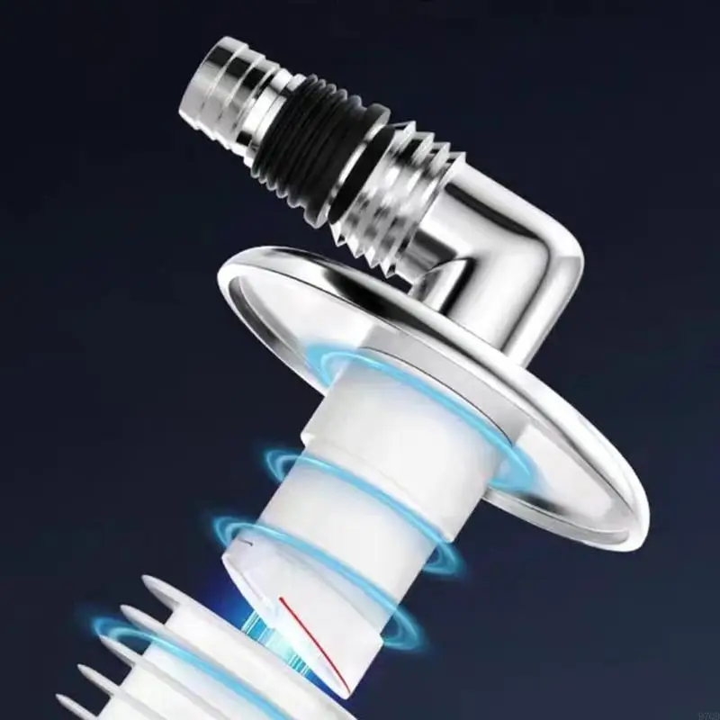 97QD Drenaje universal Adaptador Fregadero baño Bañeras bañera Herramienta sellado drenaje tubería ABS adecuada