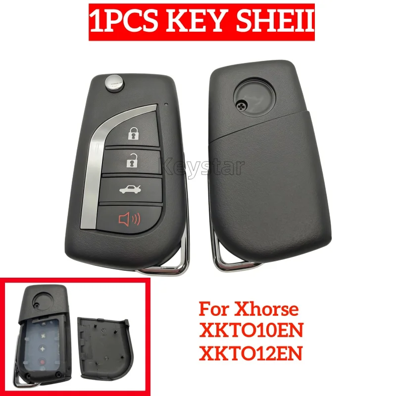 1PCS 4 Button Xhorse XKTO10EN Car Key Shell Universal Remote Case VVDI Key Shell for VVDI XKTO12EN Remote Case for Toyota