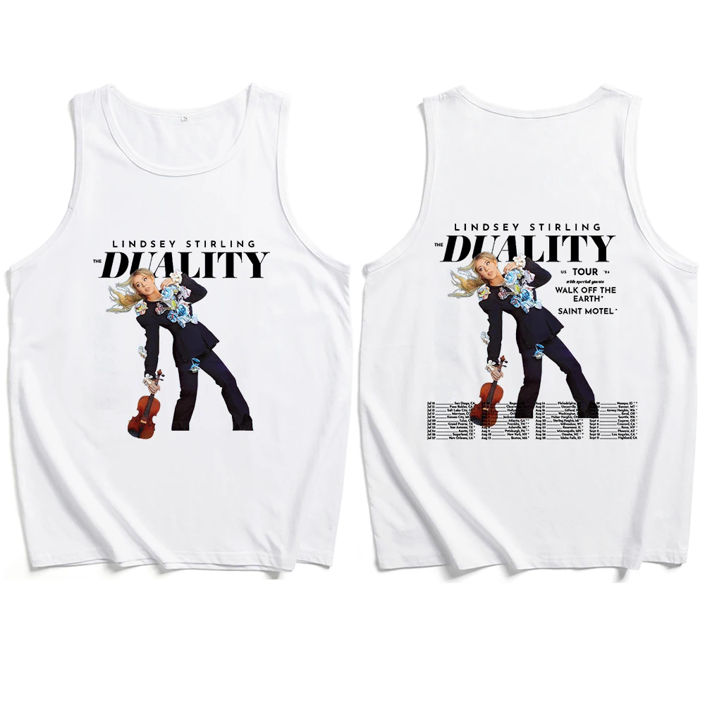 Lindsey Stirling Duality 2024 Tank Tops Vest T-Shirt Man Woman Streetwear Fans Gift Tops