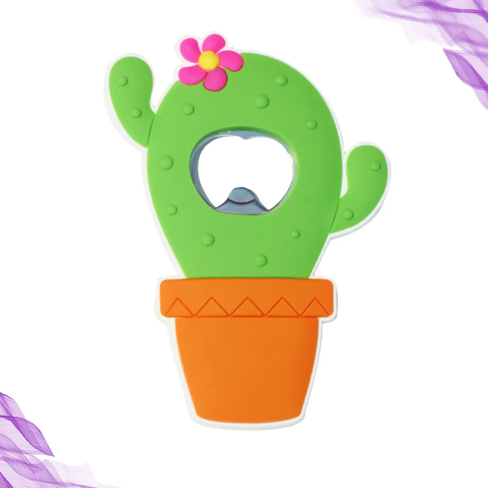 Cactus Bottle Openers Magnetic Fridge Stickers Lid Remover Easy Use for Home Office Restaurant Refrigerator Stickers