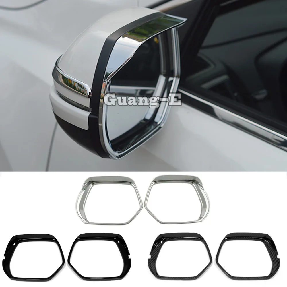 

For Honda CRV CR-V 2012 2013 2014 2015 2016 Rear Rearview Side Glass Mirror Trim Frame Rain Shield Sun Visor Shade ABS Chrome