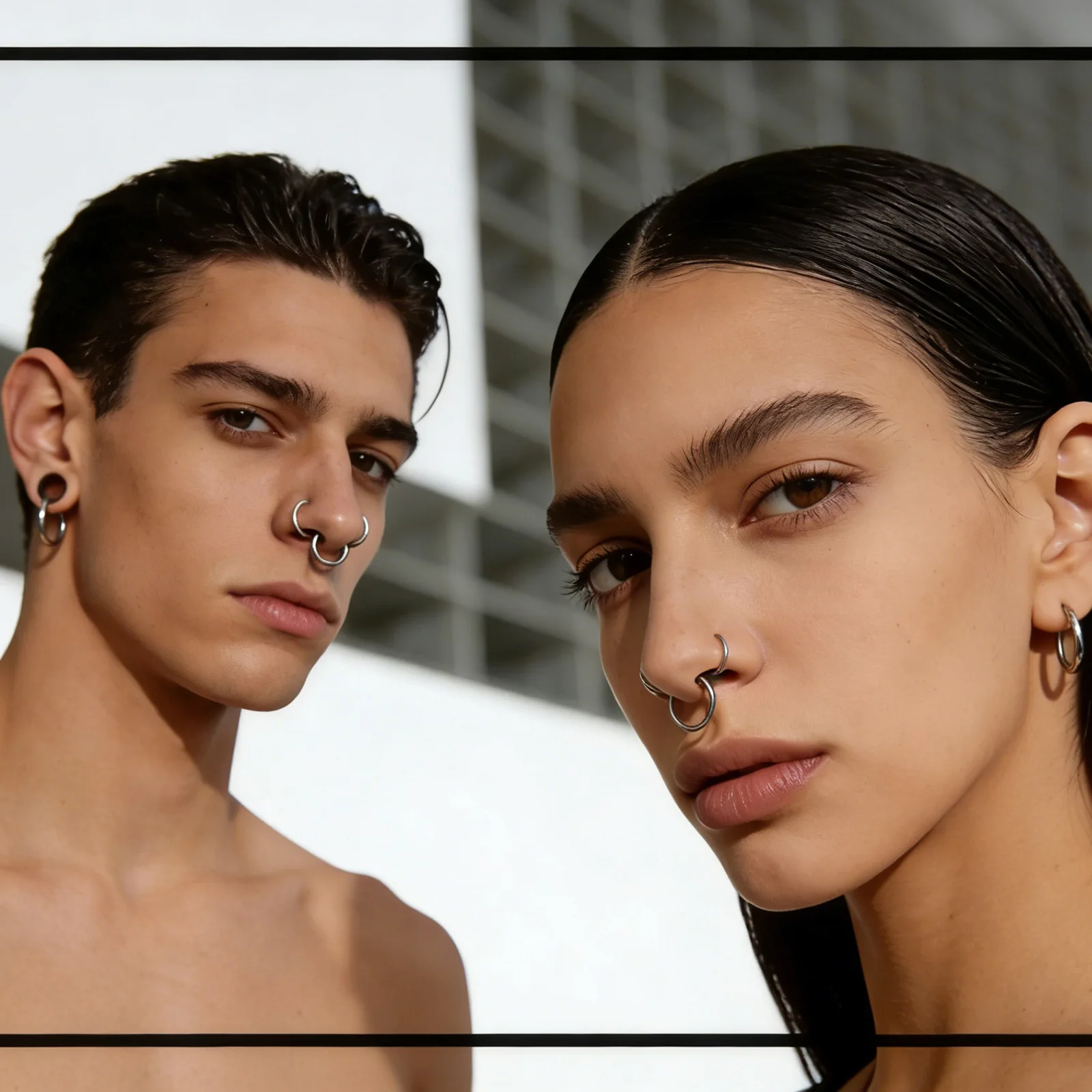 00G/10mm to 12G/2mm Stainless Steel Hinged Segment Ring Seamless Hoop Ring Earweight Nose Septum Rings Clicker EarLobe Piercing