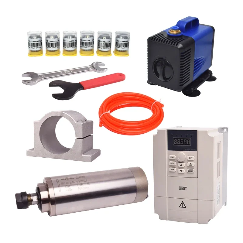 Gdz80 2.2kw Water Cooled Spindle Set BEST 2.2kw Vfd Cnc Router Vfd Spindle Motor Kit GDZ Spindle VFD