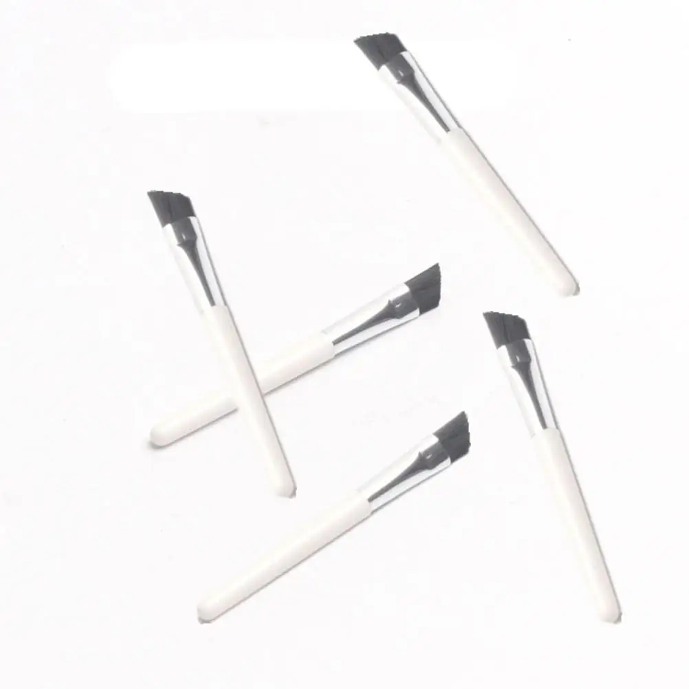 

5pcs Eyebrow Brushes Durable Synthetic Fiber Aluminum Materials Salon Store Home Use Lightweight Portable Mini Size