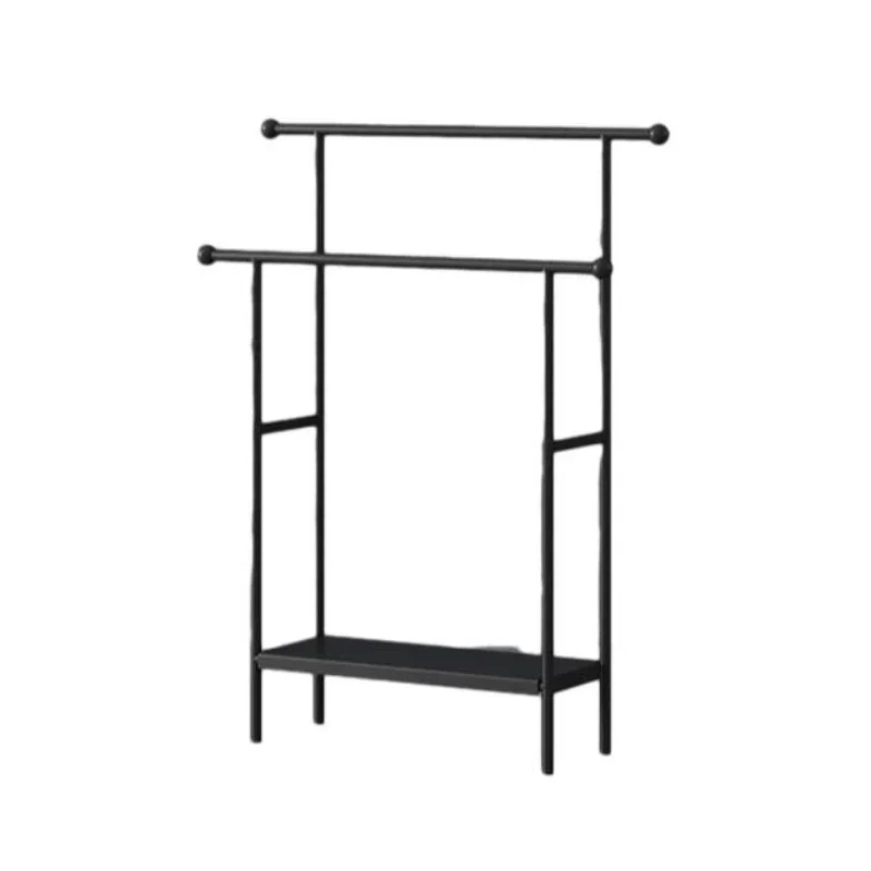 Nordic Minimalist Iron Bathroom Storage Holders Floor Type Standing Household Clothing Hats Stand Towel Organization Racks