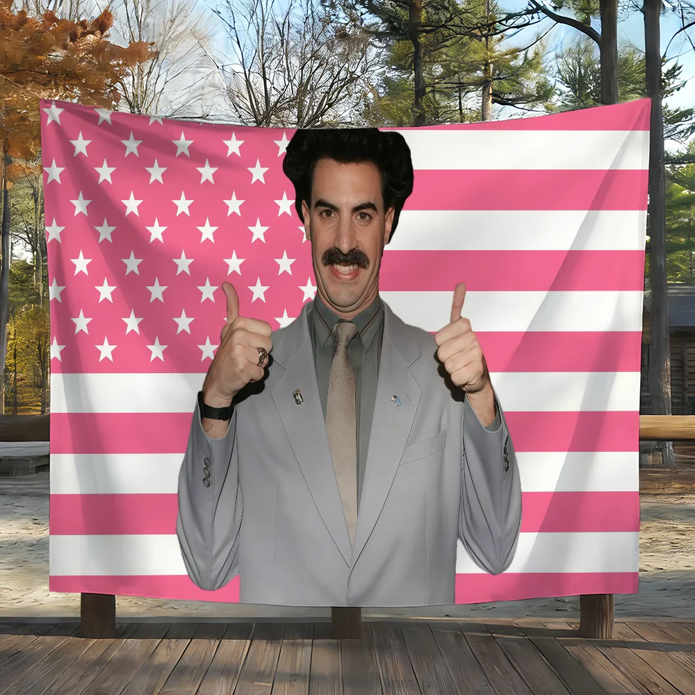 Funny Art Borat Very Nice Meme flag Tapestries Outdoor Parties Bedrooms Living Rooms Dorm Rooms Wall Decor Banners Gifts