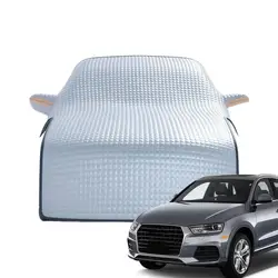Car Snow Cover Lengthened Sun-Proof Snow Cover Dustproof Frost Guard with Reflective Strip for All Seasons Multifunction Cover