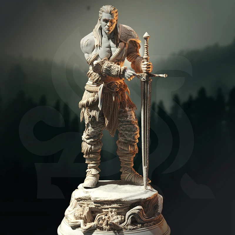 

1/ 35 50mm 1/24 75mm 1/18 100mm Resin Model Kits Tribal Prince Warrior Figure Sculpture Unpainted No Color RW-908