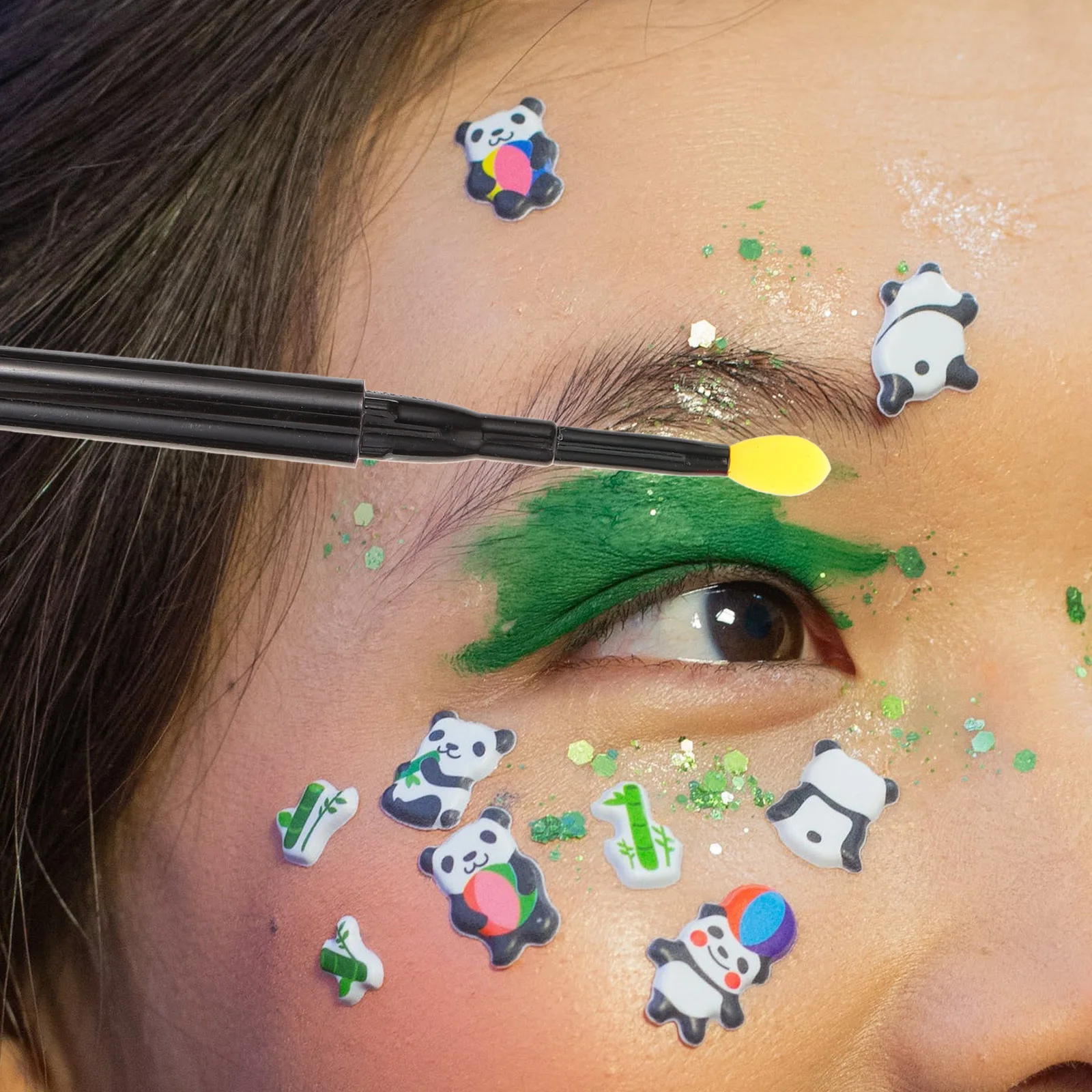 12개입 아이섀도우 어플리케이터 실리콘 메이크업 브러쉬 세트 휴대용 재사용 가능한 립 블렌딩 어플리케이터