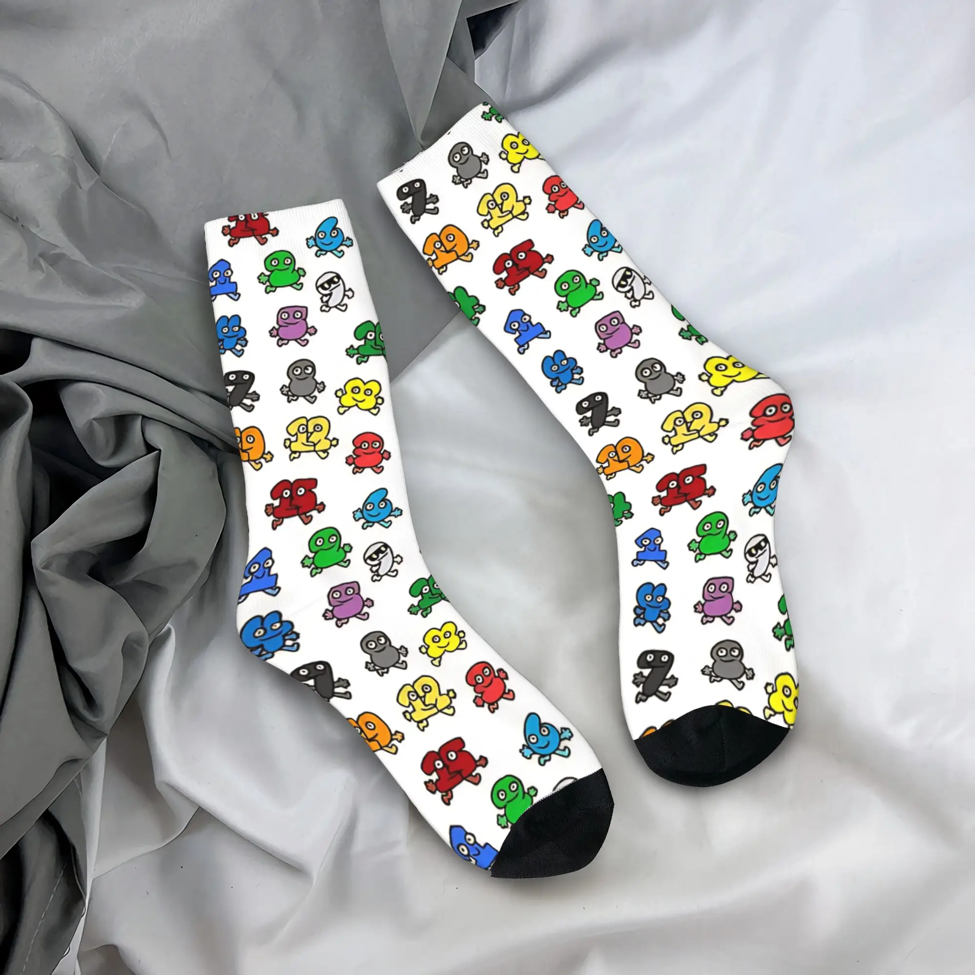 

Носки All Algebralien Pack BFDI, модные носки с графическим рисунком BFDI, осенние нескользящие носки, удобные носки для женщин и мужчин, уличные носки