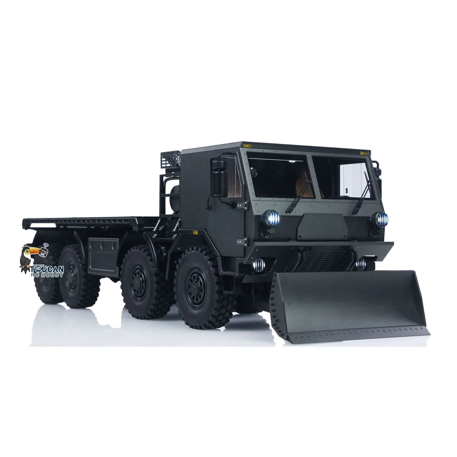 TOUCAN FAI DA TE 1/18 8X8 Metallo RC Camion Militare RTR Auto Da Trasporto Mini CAPO CUB3 2 Velocità Cambio Assale Serrature Unità di Fumo Modello di Hobby