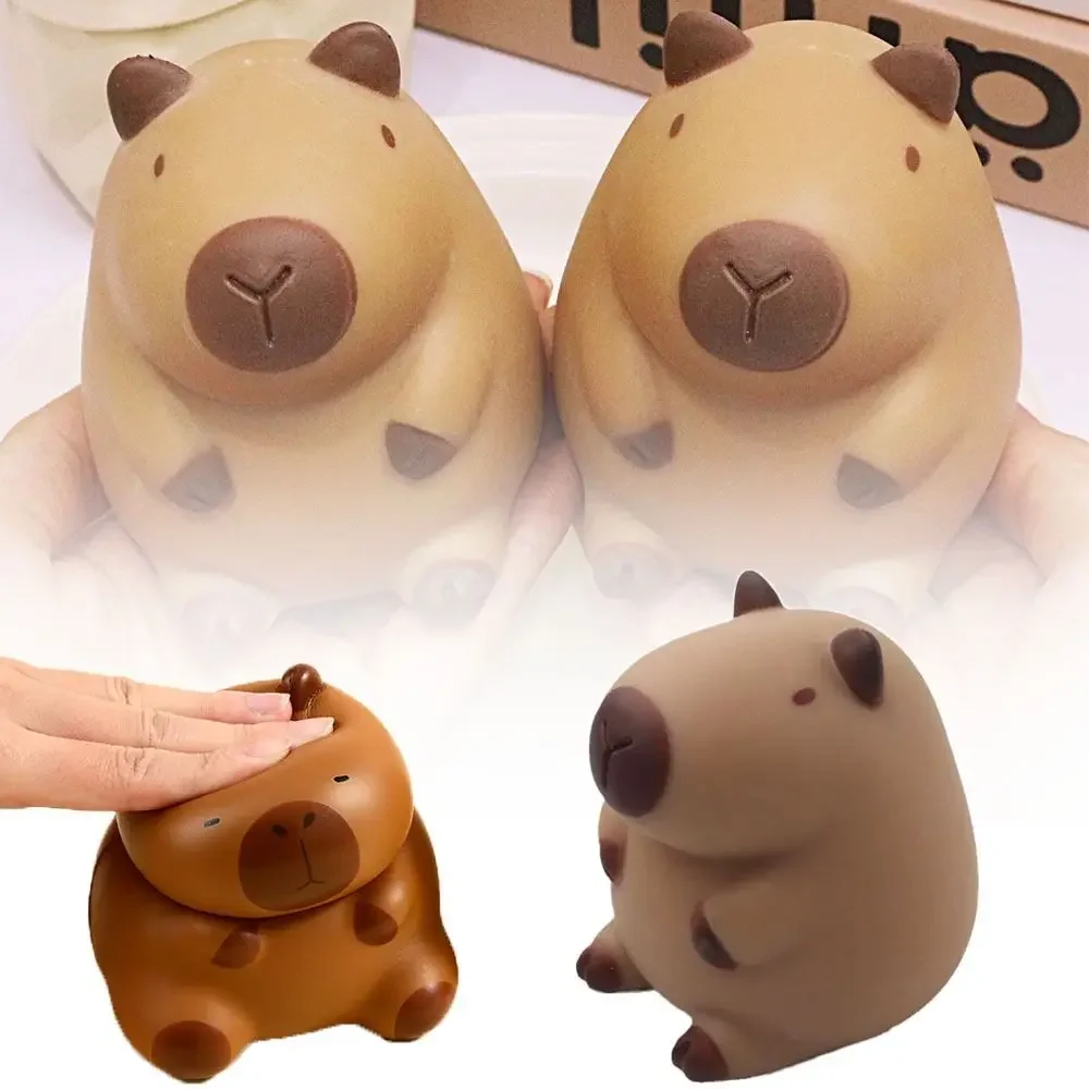 Capybara Slow Rebound  Squeeze Toy Kawaii Brown Squeeze Toys Cartoon Capybara Stress Relief Decompression Toys for Kid Best Gift