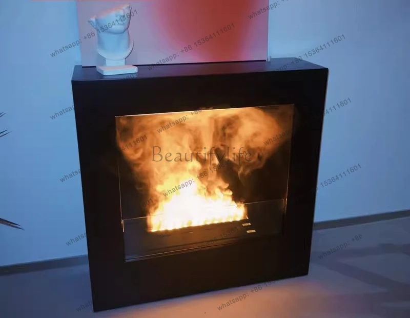 American light luxury mantel embedded humidifier simulation electronic flame 3D atomization furnace core