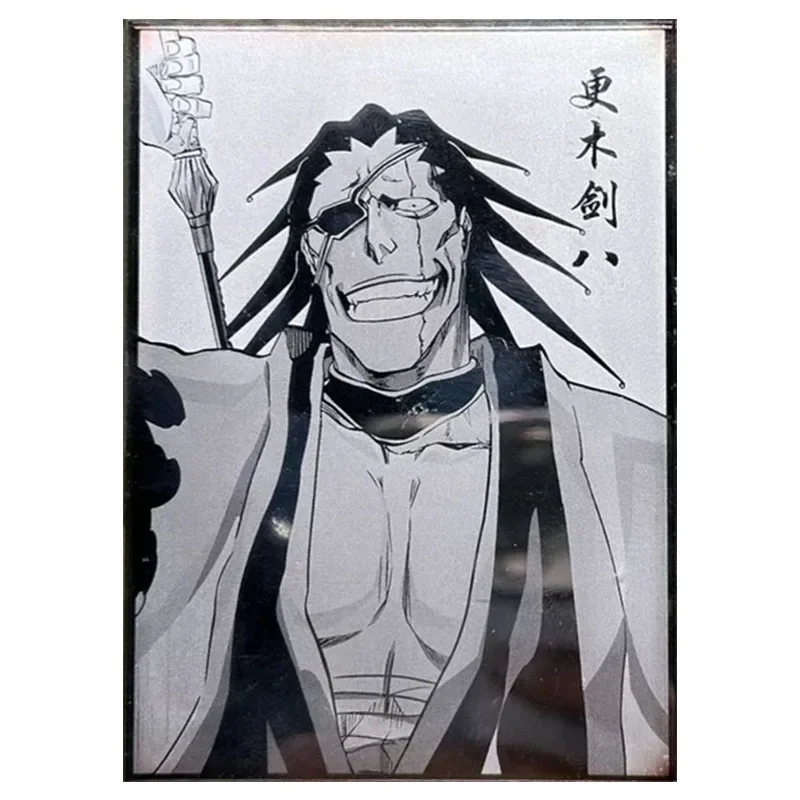 Anime BLEACH Rare PR AG Metal Game Collectible Cards Zaraki Kenpachi Kurosaki Ichigo Rukia Aizen Toys for boys Birthday Present