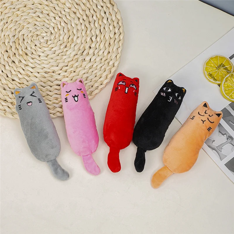 -A25M Mainan Catnip Suara Gemerisik Produk Kucing untuk Mainan Kucing Lucu untuk Aksesori Bantal Jempol Mewah Kucing Pengasah Gigi Anak Kucing