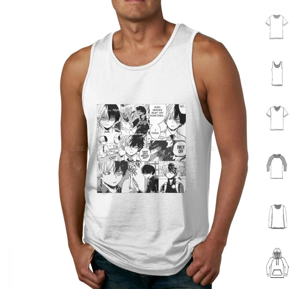 Shoto Todoroki Manga Panel Tank Tops Vest Sleeveless Shoto Todoroki Bnha Mha Bha Anime Anime Series Manga