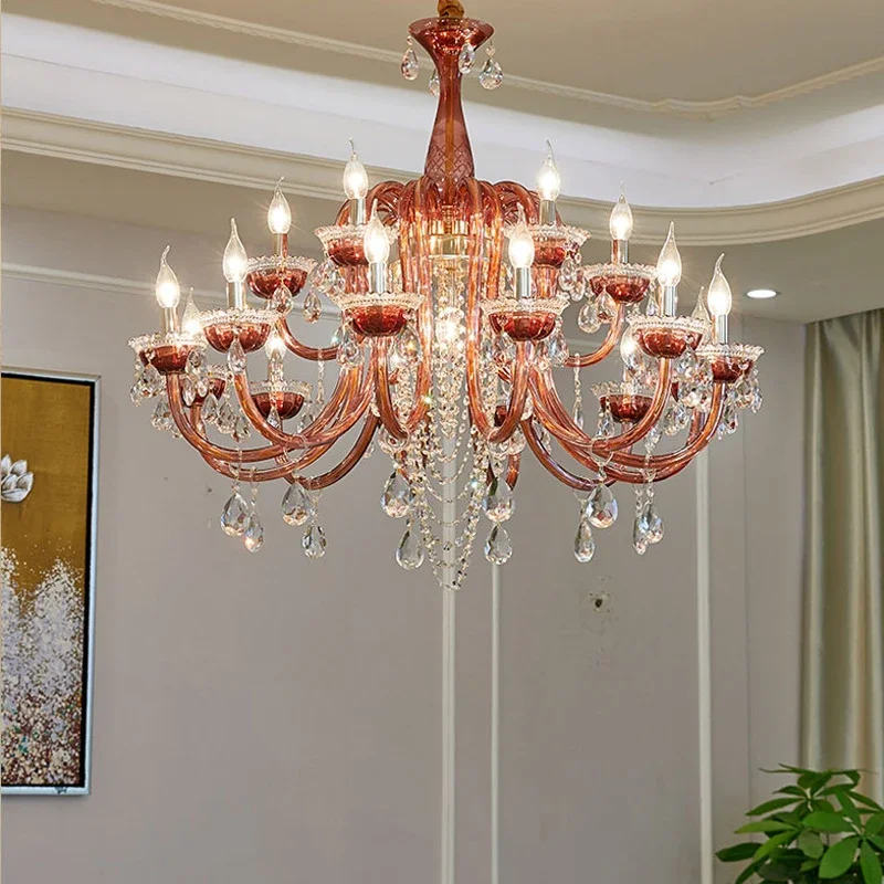 

TEMAR Luxurious Style Crystal Pendant Lamp European Candle Lamp Art Living Room Restaurant Bedroom Villa Chandelier