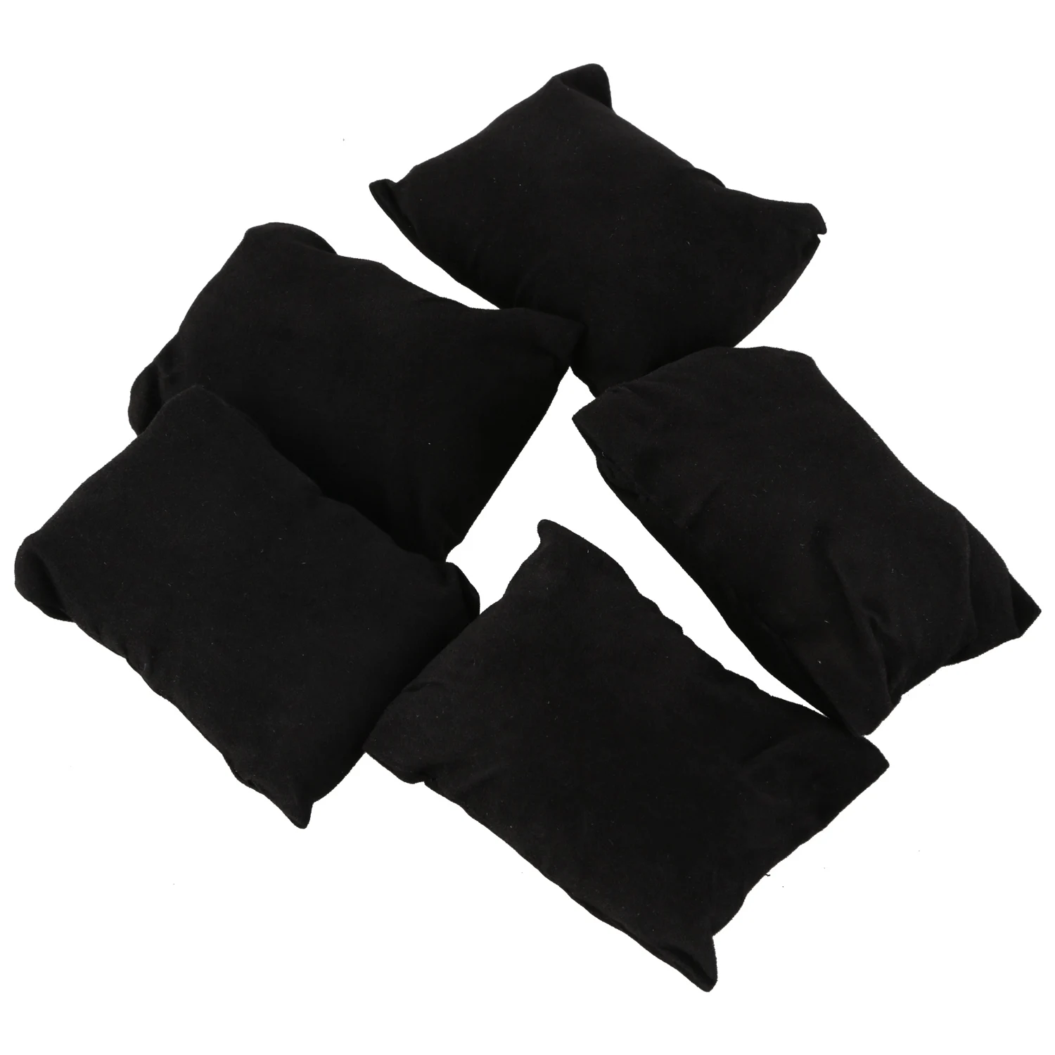 N96R 5 X Velvet Bracelet Watch Jewelry Display Pillow Black