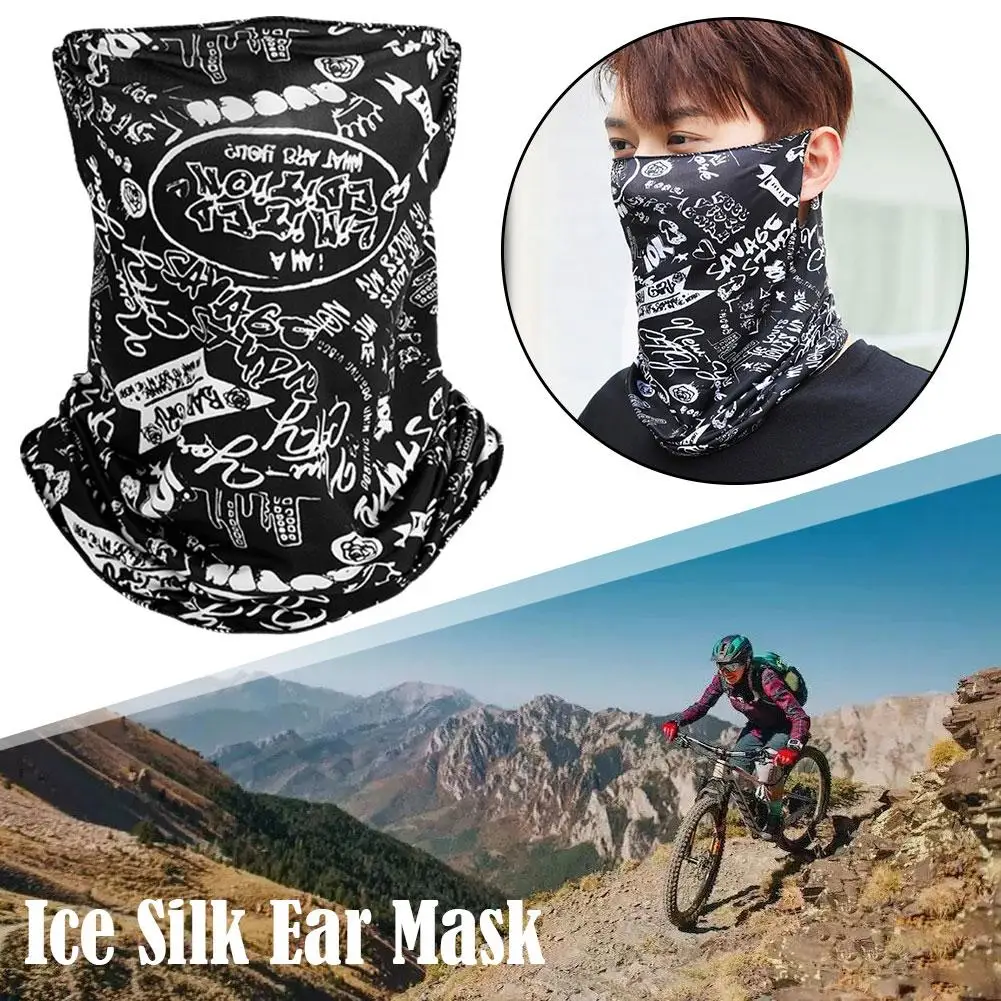 

Fashion Punk Sunscreen Mask For Men Women Summer Face Neck UV Protection Ear Scarf Hip Hop Outdoor Sports Cycling Bandana S E5Y2