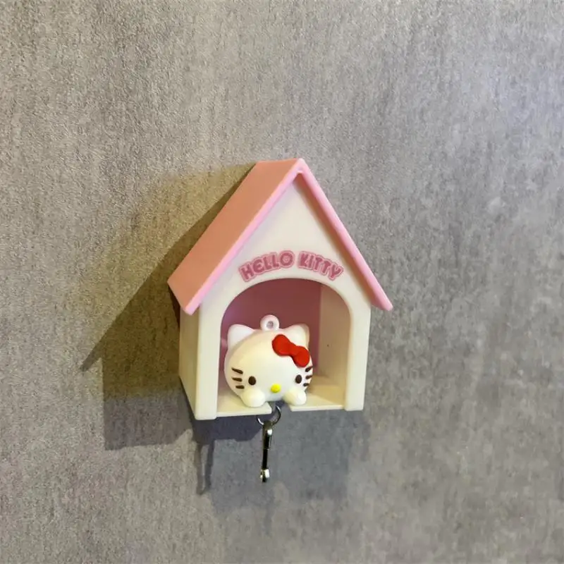 Kawaii Hello Kitty Small House Keychain Anime Cartoon Sanrio Cinnamoroll Kuromi Creative Backpack Pendant Room Decoration Gift